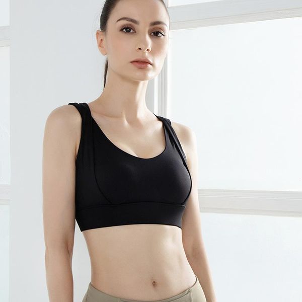 Calções ativos sutiã sem costura feminino sem almofada sutiã roupa interior peito sono yoga esportes colete tamanho grande superior algodão bralette à prova de choque