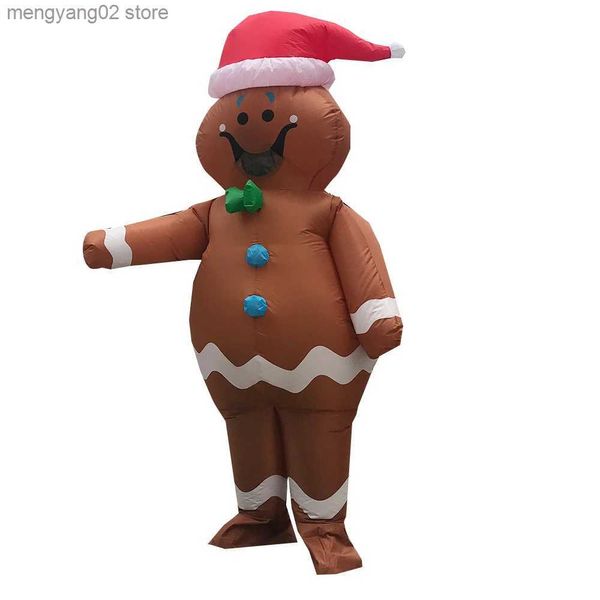 Costume a tema New Adult Christmas Party Dress Gingerbread Man tavolo Vieni per donna uomo mascotte arriva Purim Halloween Cosplay Suit T231011