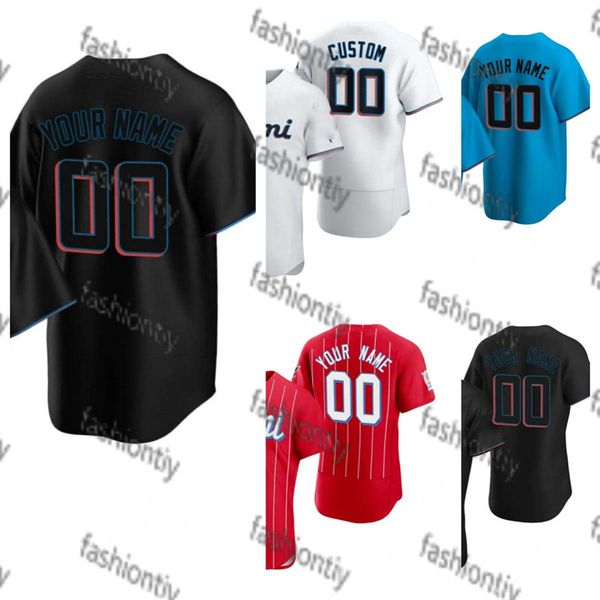 Maglie da baseball personalizzate 3 Luis Arraez 32 Matt Barnes 28 Trevor Rogers 31 Huascar Brazoban 27 Edward Cabrera 58 Stallings 26 Cooper Uomo Donna Bambino Camicie