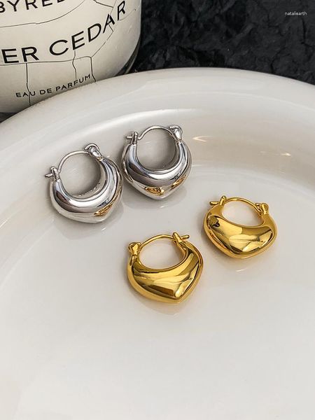 Brincos de argola CE ouro gota de água amor 24K acessórios banhados em aço inoxidável joias de luxo