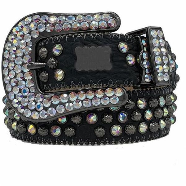 Modegürtel für Damen Designer Herren Bb Simon Strassgürtel mit glitzernden Strasssteinen als Geschenk2058