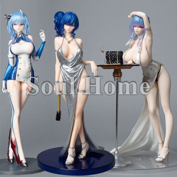 Trajes de mascote 25cm anime azur lane st. 1/7 alça vestido ver sexy menina pvc figuras de ação hentai modelo colecionável boneca brinquedos presente