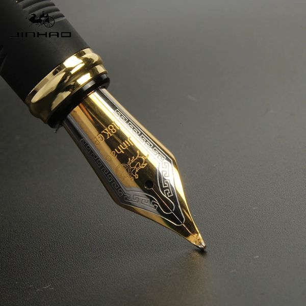 Canetas tinteiro Jinhao X450 Clássicos Corpo Grosso 10mm Bent Nib Caligrafia Caneta de Alta Qualidade Metal Luxo Tinta Presente para Escrever 231011