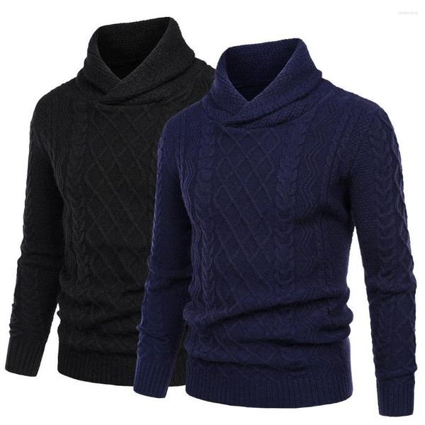 Maglioni da uomo Maglione vintage da uomo Abiti autunnali Pullover firmati Felpa oversize coreana Dolcevita moda Maglieria di alta qualità