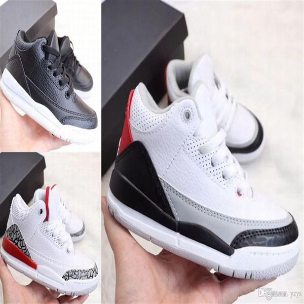 Scarpe per bambini retrò 3 Scarpe da pallacanestro Katrina Cyber Monday di cemento bianco Ragazze per ragazzi 3s III Sneaker di cemento bianco S235R