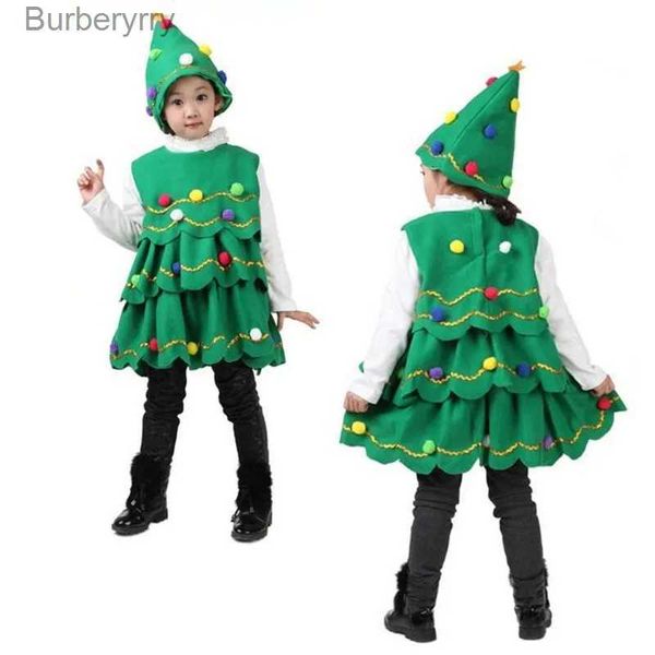 Thema Kostüm Kinder Baby Mädchen Weihnachtsbaum Cosplay Halloween Come Leeveless Kleid Cartoon Kinder Party Cosplay Come for KidsL231010
