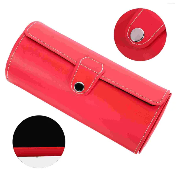 Caixas de relógio 1 Pc Pu Box Roll Case Organizador Anéis Armazenamento