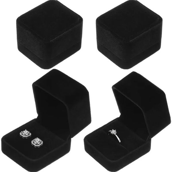 Schmuckschatullen Samt Ring Ohrring Box Fall für Hochzeit Verlobung Kleine Verpackung Halter Lagerung Display Organizer Unternehmen Verkauf 231011