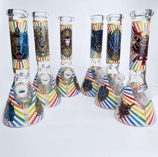 Narghilè Stile retrò Bong Decal Beaker Bong 9,8 