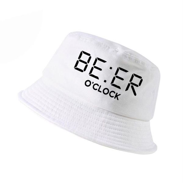 100% cotone divertente BIRRA OCLOCK stampa uomo cappelli da pescatore fresco estate divertente uomo donna cappello a benna all'aperto panama pesca cap246R