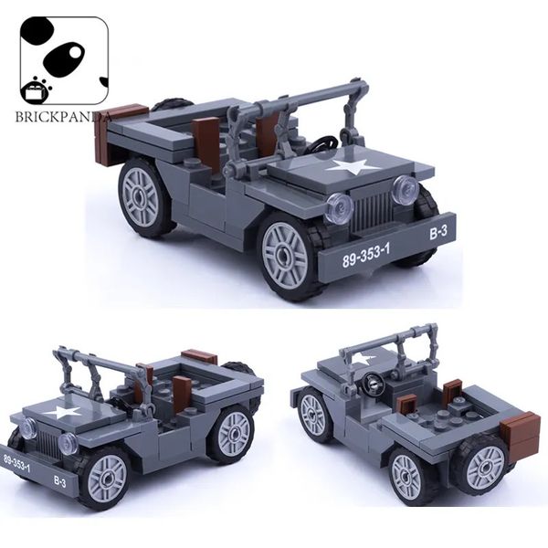 Trasformazione giocattoli Robot MOC Militare US Army Veicolo Building Blocks WW2 Auto Soldati Minifig Parti Educative Mini Brick Toys Bambini 231010