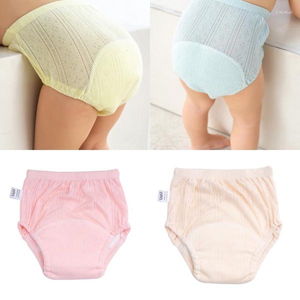 Шорты, 5 типов, тренировочные штаны для новорожденных, детское однотонное моющееся нижнее белье, тканевые подгузники для мальчиков и девочек, многоразовые подгузники, трусики для младенцев