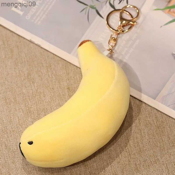 Decorações de natal 12/55/90cm engraçado banana cão brinquedos de pelúcia bonito recheado longo saco de dormir pingente para crianças meninas presentes de natal