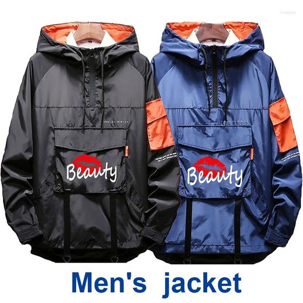 Мужские плащи, модный пуловер с капюшоном, водонепроницаемая легкая ветрозащитная куртка для занятий спортом на открытом воздухе, японский