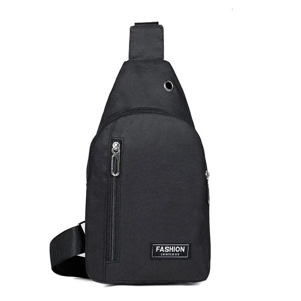 Sacos ao ar livre Preto Oxford Pano Único Ombro Crossbody Bag Casual Sports Men Outdoor Trend Sling Bag 231011