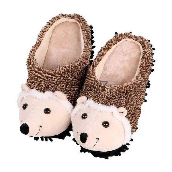 Chinelos de inverno quente ouriço chinelos animal slides macio cosplay boneca sapatos femininos meninas chinelo bonito casa quarto sapatos x1011