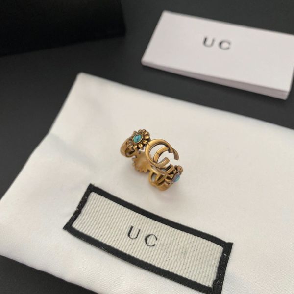 Ring Designer-Ring Luxus-Designer-Ringe für Damen lieben Designer-Simulationsdiamant Weiß-Roségold Trend Mode Gold cool
