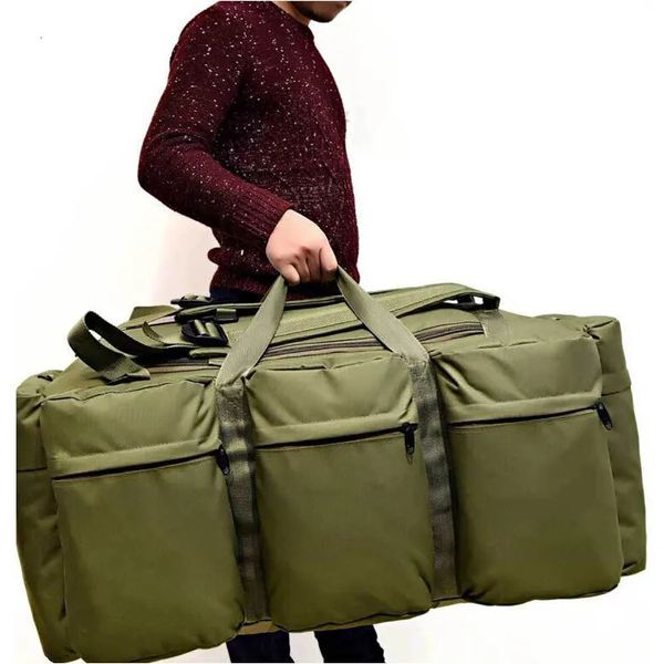 Sacos ao ar livre 90L Grande Capacidade Homem Tático Mochila Militar Sacos de Assalto 900D À Prova D 'Água Ao Ar Livre Caminhadas Camping Escalada Saco Mochila 231011