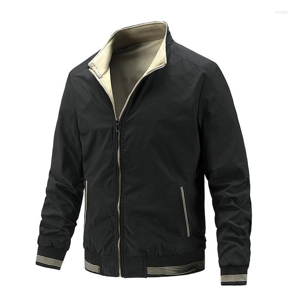 Мужские куртки 2023, куртка весенне-осенняя двойная одежда, повседневная мода, тонкое пальто, трендовая деловая одежда Veste De Baseball Homme