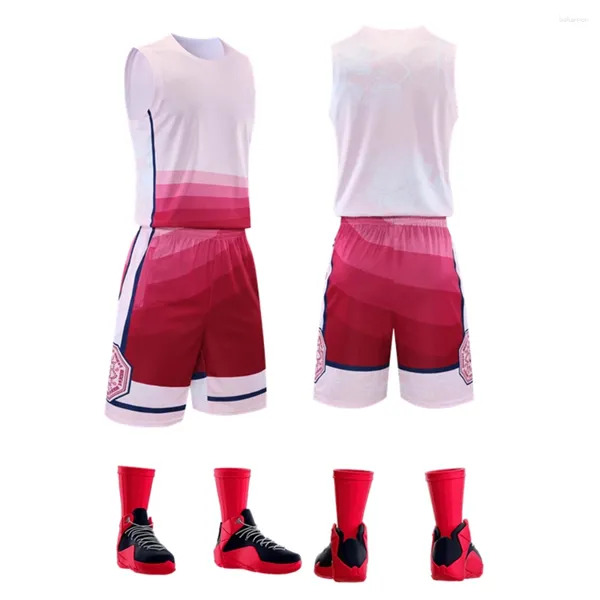 Männer Trainingsanzüge 2023 Sommer Männer Jugend Sport Basketball Set Schnell Trocknend Atmungsaktive Kurzarm Shorts T-shirt Universität Team Kit