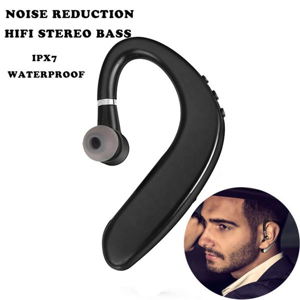S109 sem fio bluetooth earhook fones de ouvido compatíveis no ouvido mãos livres com cancelamento de ruído fone de ouvido de negócios com microfone áudio fonos bluetooth