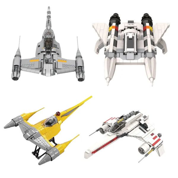 Игрушки-трансформеры Роботы MOC N1 Starfighters Minifig Scale Строительные блоки для Nabools Боевой самолет Кирпичи Space Rebel Модель игрушки Подарки 231010