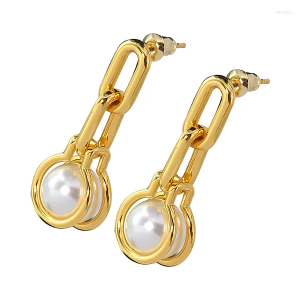 Dangle brincos tragus piercing para mulher 2023 na moda banhado a ouro cobre pérola orelha charme personalizado designer de luxo moda jóias