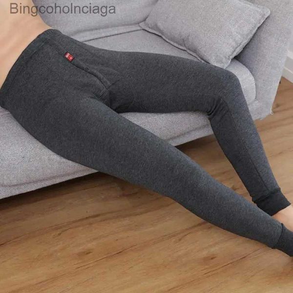 Intimo termico da uomo Mutande lunghe da uomo Intimo termico delicato sulla pelle Pantaloni lunghi caldi invernali Slim Fit Alta elasticità Confortevole Legging in pile caldoL231011