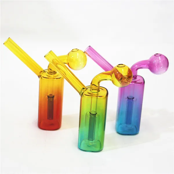 Tubo per bruciatore a olio in vetro Mini Tubi per fumatori Pyrex spessi Bruciatori per tubi di paglia bong per acqua Bong Accessori per narghilè