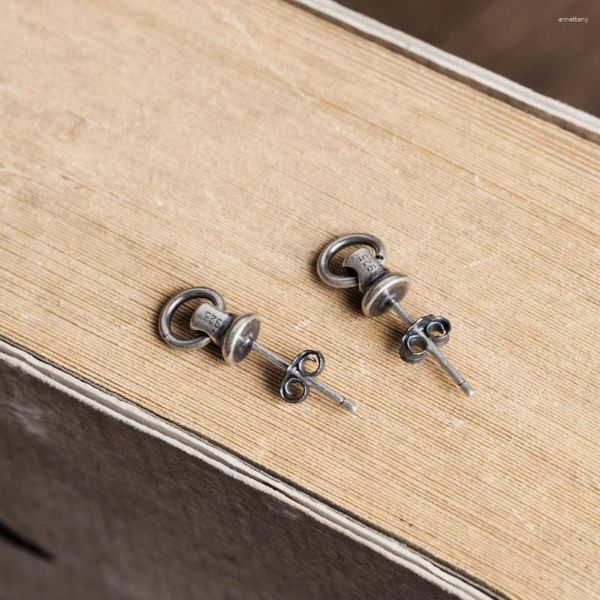 Ohrstecker Jenamery S925 Sterling Silber für Frauen Männer Retro und alte lustige Persönlichkeit Ohrschmuck