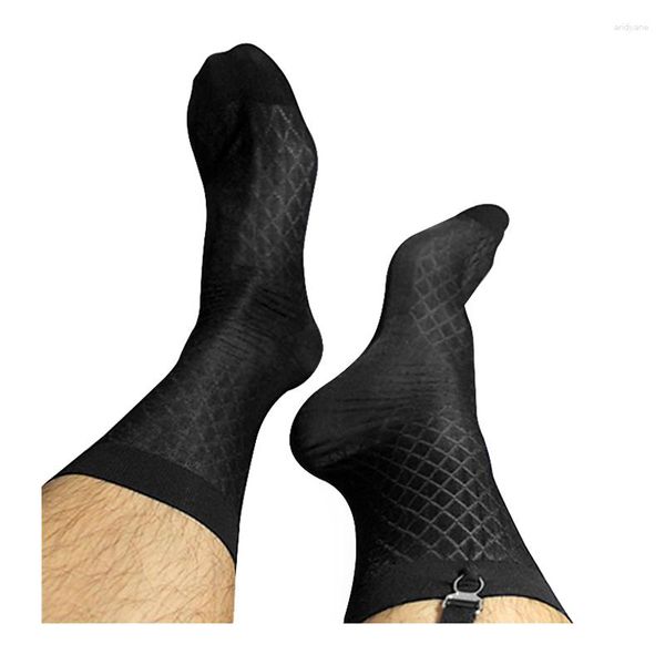 Herrensocken Marke Männer Seide Raute Formelle Sexy Kleid Anzüge Softy Male Gay Hohe Qualität