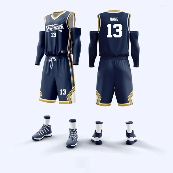 Männer Trainingsanzüge Sommer 2023 Basketball Shirts Atmungsaktive Sportswear Shorts Set Schnell Trocknend Universität Team Uniform