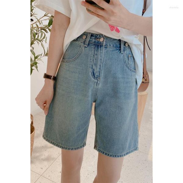 Женские джинсы, летние тонкие свободные джинсовые шорты с высокой талией, широкие джинсовые шорты Fat Sister Capris