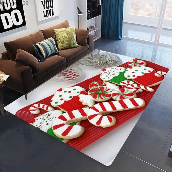 Decorações de Natal Cartoon Série de Natal Presente de Natal Carpete de Natal Decorativo Mat de Mat de Livro Infantil Bedroom Carpet