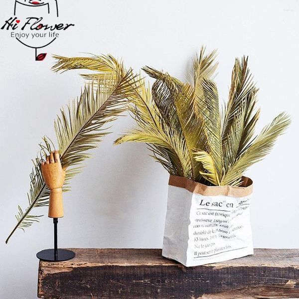 Fiori decorativi Dargon Albero Fiore naturale essiccato Ferro Legno Foglia di palma Colore primario per la decorazione domestica dell'arco di nozze Piante secche conservate