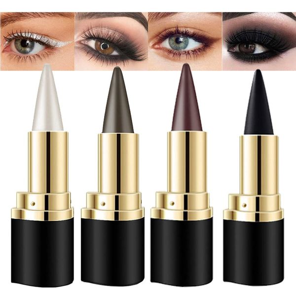 Schwarz Braun Silber Grau Gel Eyeliner Langlebiger Mattstift Eyeliner Wasserdichter Lidschattenstift Goth Halloween Make-up