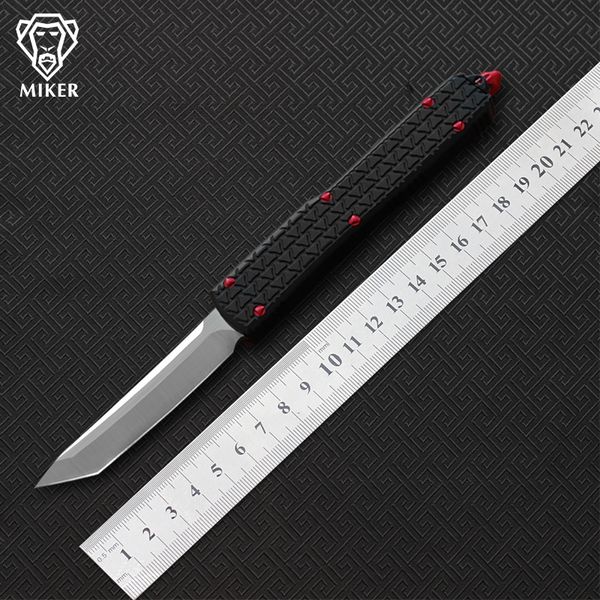 MIKER D2 lama in alluminio campeggio sopravvivenza all'aperto EDC caccia Strumento tattico coltello da cucina