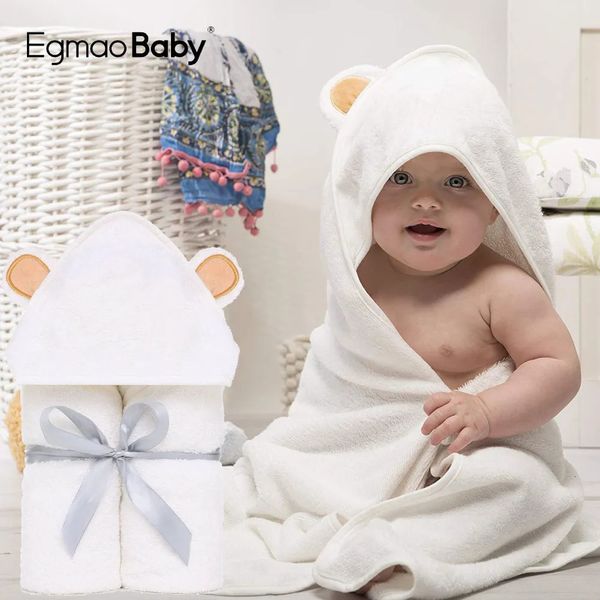 Handtücher Robes Premium Baby-Handtuch, Baby-Waschlappen-Set, Bio-Bambus-Baby-Badetuch, weich und dick, geborenes Kapuzenhandtuch, Baby-Waschlappen 231010