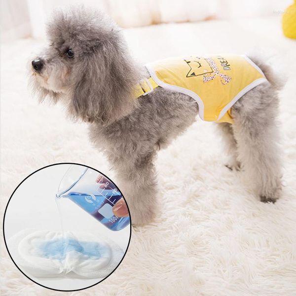 Cão vestuário 30 pçs/saco almofada de fralda descartável para shorts femininos calças sanitárias calças fisiológicas chihuahua higiene