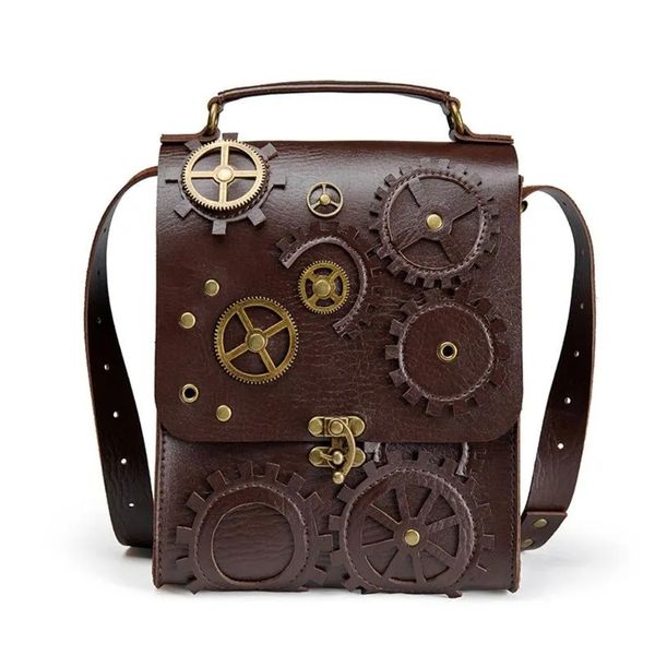 Yeni akşam çantaları retro steampunk kadın omuz vintage saat para debriyaj çanta günlük bayanlar rahat crossbody cüzdan moda kişiliği