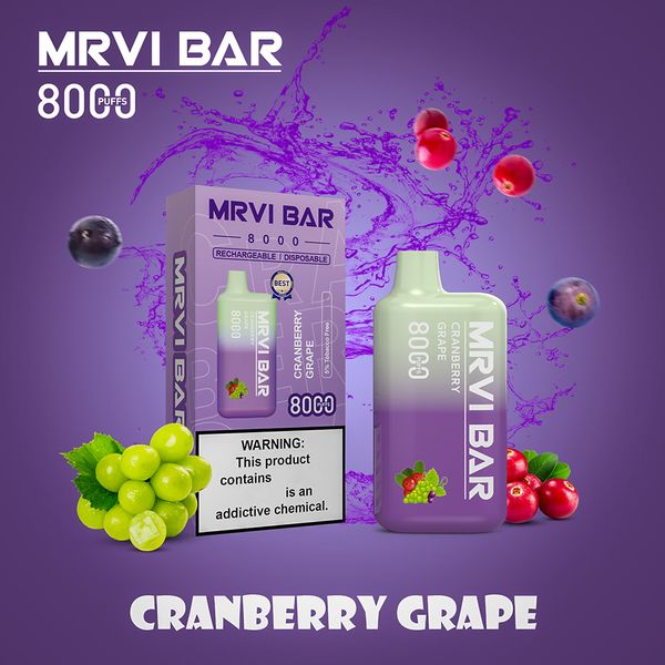 Vapes Einweg Mrvi Bar 8000 Puff Vape Pod Großhandel E-Zigarette mit 15 ml Mesh Coil 8k Puffs Großhandel Zigarette Elektronische Zigarette