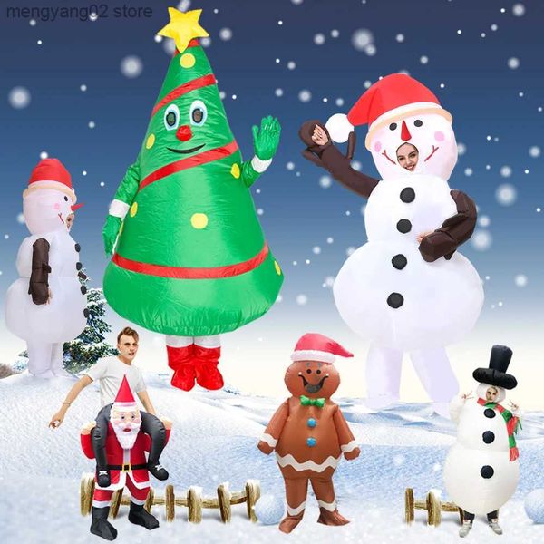 Costume a tema Cosplay di Natale per adulti Viene fornito per uomo Donna Babbo Natale Pupazzo di neve Tavolo Vieni albero di Natale Pan di zenzero Abiti da festa Xma T231011