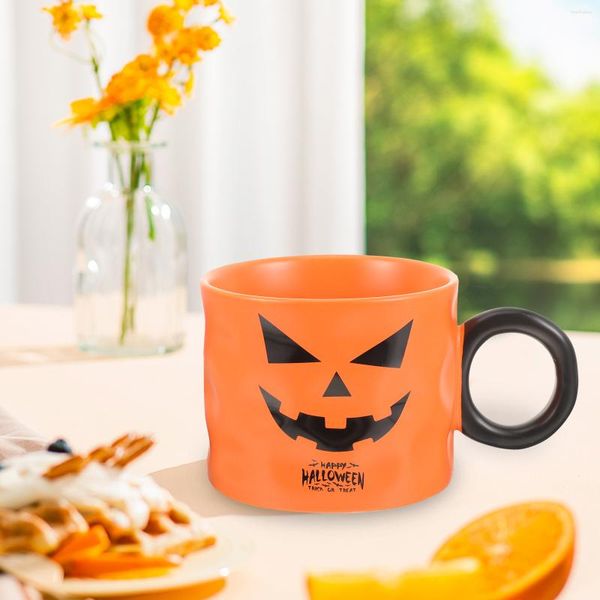 Canecas Fantasma Escritório Caneca de Água Copo de Halloween Cerâmica Café Abóbora Lidar com Leite Decoração de Casa Criativa