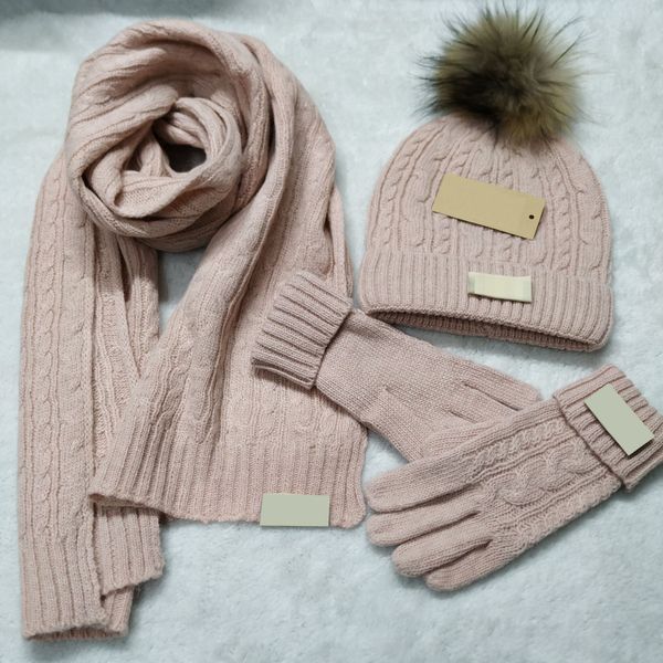 1 set Inverno donna Natale Cappelli uomo Viaggio Moda adulto Berretti Skullies Chapeu Berretti Cotone Berretto da sci ragazza cappello grigio mantenere caldo intensificazione Sciarpa, Cappello Guanti Set