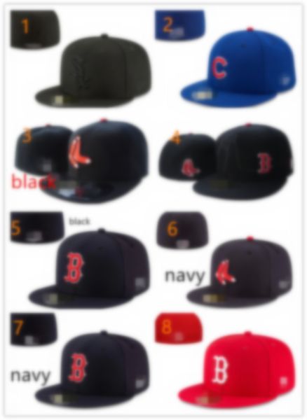 Modisch angepasste Hüte, Snapback-Mütze, verstellbare Baseballkappen, Logo aller Teams, Mann und Frau, Outdoor-Sport, Stickerei, Baumwolle, flach, geschlossen, Beanies, Flex-Sonnenkappe, Größe 7–8 H23–10.11