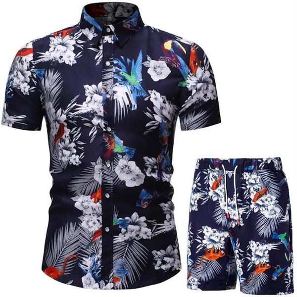 Tute da uomo Abbigliamento da uomo Set Estate Uomo Punk Rock Party Suit Club Beach Tute da pista 2021 Boardshorts Casual Stampa Shir251p