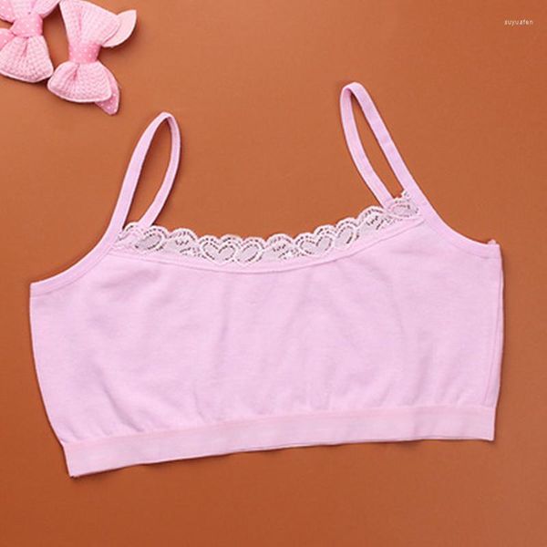 Camisoles Tanks 1/3 Stücke Junge Mädchen Spitze Weiche Baumwolle Unterwäsche Pubertät Teenager Trainings Bh Crop Top 8-14 jahre Kinder Für