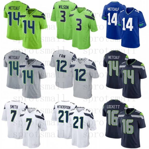 Jaxon Smith-Njigba Ken Walker Futbol Futbol Jersey Gençlik Geno Smith DK Metcalf Jamal Adams Tyler Locket Markett Marshawn Lynch Tariq yünlü Bobby Wagner Devon Witherspoon