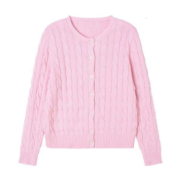 Ralphs Laurens Maglione Designer Lusso Moda Donna Pony Ricamo Fried Dough Twists Camicia da donna in maglia Corta girocollo Top Cardigan Cappotto Slim