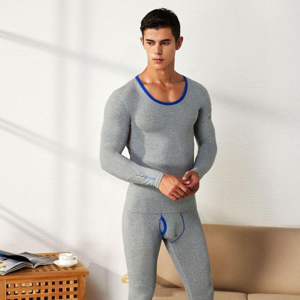 Roupa interior térmica masculina um conjunto de algodão longo johns inverno sexy calças quentes ropa termica masculino leggings compressão